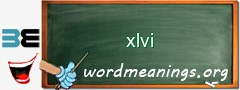 WordMeaning blackboard for xlvi